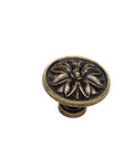 6 Piece Set Vintage Flower Drawer Pulls Knobs With Floral Embossing In Black Finish For Cabinets And Furniture Includes M4 Screws 25mm And 40mm Fits Single Hole Doors And Drawers For Easy Mounting