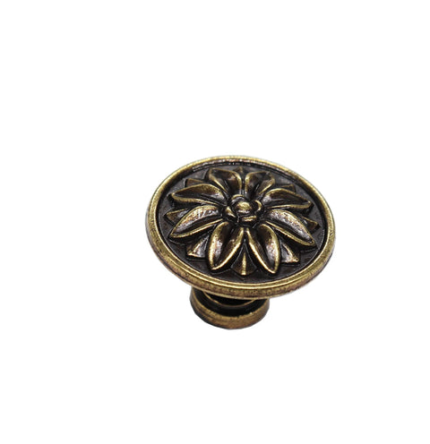 6 Piece Set Vintage Flower Drawer Pulls Knobs With Floral Embossing In Black Finish For Cabinets And Furniture Includes M4 Screws 25mm And 40mm Fits Single Hole Doors And Drawers For Easy Mounting