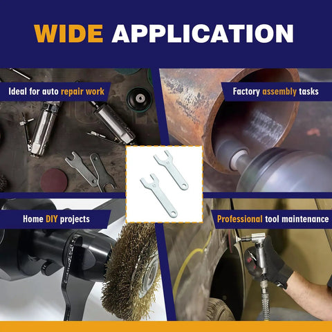 Wide application of Top Shelf Stainless Steel Pneumatic Die Grinder Wrench Set For Ingersoll Rand 301 302 307 308 5102 M2 Air Tools in auto repair.