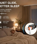Dual Row Ceiling Mount Curtain Track System For Sheer And Blackout Drapes, Aluminum White Adjustable 9 To 12 Feet, Custom Fit With Easy Install For Home, Hotel, And Hospital Spaces; bedroom scene