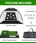 10x7ft Golf Practice Net With Heavy Duty Base Dual Turf Mat For Indoor And Outdoor Use Built To Take Serious Swings
