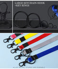 265 Piece Matte Black Swivel Snap Hooks And Heavy Duty Key Rings Set With Lobster Clasps And Jump Rings For Totally Fresh Jewelry Making And Sick Keychain Crafts Plus Zinc Alloy Gear Drops For Everyday Carry Bundles including large black keychain hook and colorful ribbon straps.