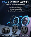 Anti-Glare Magnetic Phone Filter 2 In 1 CPL And Star Filter for iPhone with folding design showing three stages of use.
