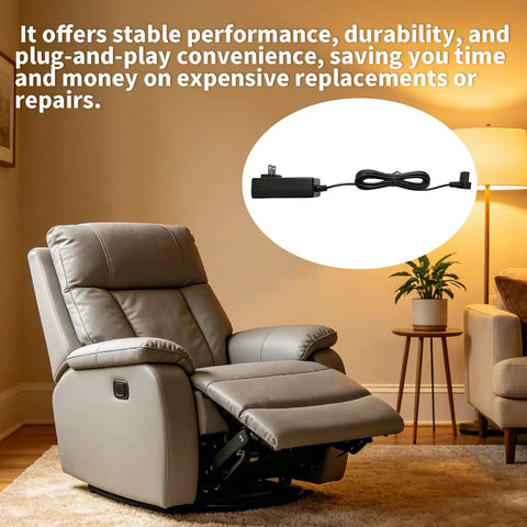Beefed Up Replacement 29V 2A AC DC Power Adapter For Recliner Couch HXY 270V2220A ZB H290020A C Dual Pin 90 Degree Plug Direct Plug In Replacement Power Supply for recliner chair