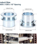 Beefy High Misalignment Spacer Heim Joint 5/8 To 1/2 Inch For Rod Ends, 8 Pack, Heavy Duty 1045 Steel Adapter For Wide Linkage And Chassis Compatibility, Easy Install, Durable Automotive Grade Fit, 5/8OD x 1/2ID size