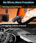 2.4GHz Wireless Guitar System With Plug And Play Rechargeable Transmitter And Receiver For Guitar Without Cables