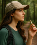 Beefy Two Inch Survival Whistle Delivers 125 Decibels Of Ultra Loud Emergency Alerts shown in woman's hand outdoors