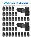 40 Piece Waterproof Outdoor Wire Connectors Set For Landscape Lighting And Wet Locations, Sealant Gel Twist Nuts