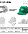 Im Not Arguing Im Just Explaining Why Im Right Funny Trucker Hat For Women size chart with dimensions