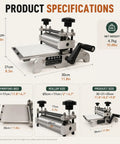 Beefed Up Steel Roller Frame Assembly For Manual Etching Press Desktop Flatbed Printing Stand With Plate Holder Durable Linoleum Printmaking Machine Accessory Stable Easy Setup Studio Press Gear, 30x21x25cm