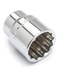 Three Quarter Inch Drive 12 Point SAE Socket One And A Half Inch With Off Corner Loading Chrome Vanadium Steel Nickel Chrome Plated