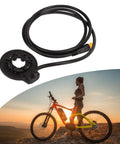 Grippy Anti Slip Dual Hall Sensor E Bike Pedal with High Sensitivity 36V 48V Interface next to cyclist at sunset