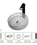 USZWBY Bathroom Vessel Sink Vanity Tempered Glass Vessel Bowl Sink Transparent Countertop Sink Bowl Above Counter Sink Art Basin with Faucet and Pop Up Drain with diamond pattern and black faucet