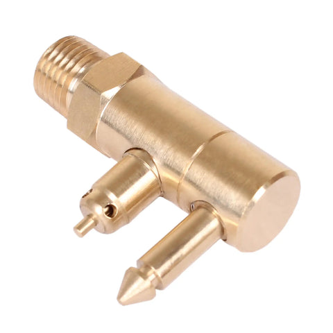 Brass Quick Connect Fuel Line Fitting 8897-6 1/4 Inch NPT Male Thread Marine Connector angled view