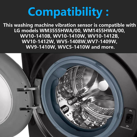Washing Machine Vibration Balance Sensor Replacement CY120 3D Switch Front Load Washers Easy Install Direct Fit OEM Replacement Part Compatible with WM3555HWA WM1455HWA WV10 WV9 WV7 WV6 WV5 Series in LG washer drum