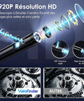 Endoscope Camera With Light For DIYers And Home Pros Pro Grade 1920P HD Inspection for engine and gear close-up, dual-camera lens