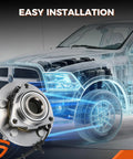 Front Wheel Hub And Bearing Assembly For Ram 1500 2012 2018 And Ram 1500 Classic 2019 2022 5 Lug With ABS Sensor 3 Bolt Holes