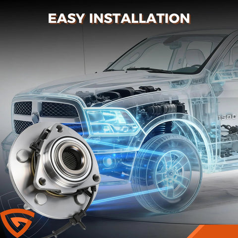 Front Wheel Hub And Bearing Assembly For Ram 1500 2012 2018 And Ram 1500 Classic 2019 2022 5 Lug With ABS Sensor 3 Bolt Holes