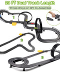 Epic Slot Car Race Track Set With 23 Foot Track, 4 Cars, battery powered, 3 track layout options shown