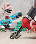 Industrial Hydraulic Pneumatic Riveter Kit For Rivnuts And Riveting Pro Grade Auto Air Gun with 8 nose pieces in action