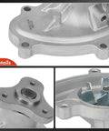 Engine Water Pump With Seal For Subaru Forester Impreza Legacy Outback Crosstrek BRZ XV Crosstrek Scion FR S Toyota 86 H4 2.0L 2.5L Replacement, OEM Grade Fit, Durable Sealing System shown in detail with aluminum housing and steel impeller.