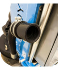 Close-up of hose attachment on Heavy Duty 25.7 Inch Planetary Concrete Grinder With Variable Speed Forward Reverse Control 1800 RPM Head.