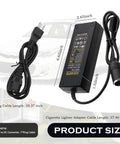Straight Out The Outlet To Ride Ready Power This Heavy Duty Three Pin AC To DC Converter with plug and adapter cables.