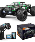 1 18 Scale RC Truck 4x4 Off Road Beast With Top Speed 36 kmh Hobby Grade, remote controller and packaging displayed