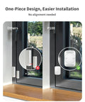 P100 2 In 1 Door And Window And Vibration Sensor With Thread Zigbee And Matter Compatibility For Apple Home Assistant Google Home Alexa SmartThings White on window frame