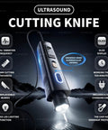 KUSOLE black ultrasonic cutting knife, 2-in-1 cutting/polishing tool with OLED display and LED light for 3D prints.