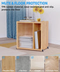 Cabinet with 1.25 Inch Side Mount Caster Wheels Set Of 2 Low Profile Mini Casters With Silent Rolling For Small Furniture