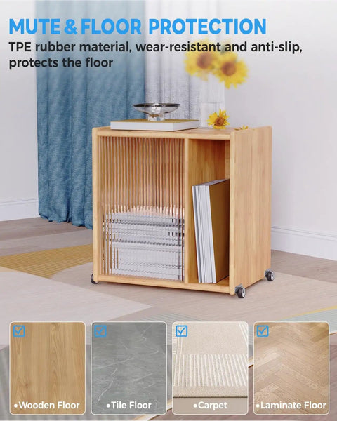 Cabinet with 1.25 Inch Side Mount Caster Wheels Set Of 2 Low Profile Mini Casters With Silent Rolling For Small Furniture