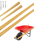 Wood Replacement Wheelbarrow Handles Kit With 304 Stainless Nuts And Bolts, Includes 2 Wedges, Tough Seal Coat, And Pre-Drilled Holes