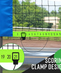 Outdoor Badminton Net Set For Backyard And Beach Play With A Dope 20 Foot Long 3 Foot High Anti Sag Net scoring clamp design