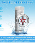 One Inch NPT Stainless Steel Water Flow Indicator Meter for Home Plumbing and Industrial Lines