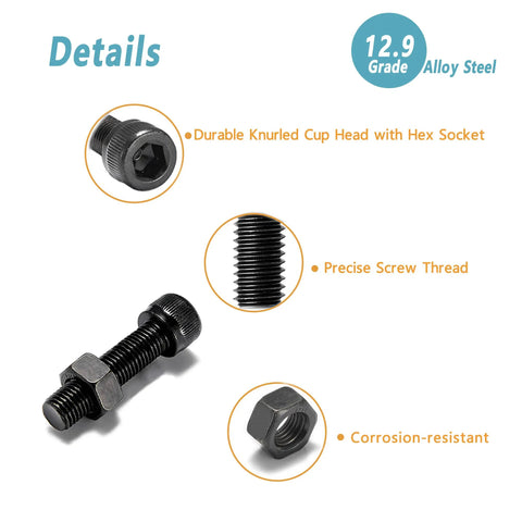 All In One M3 Hardware Kit 400Pcs Button Head Socket Cap Screws Bolts Nuts Set With 1 Hex Wrench, 304 Stainless Steel, M3 x6/8/10/12/16/20mm Ideal For Home Garage And Workshop Projects