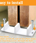15 Piece Kit di guide inferiori in plastica per ante scorrevoli di armadi con viti, per ante di un pollice e tre ottavi. Inches Spessore mostrato installato
