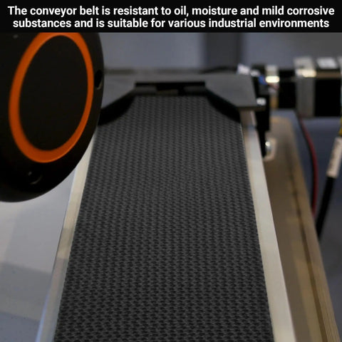 4 Inch Wide Black Conveyor Belt Material With PVK 150 One Side Cover For Industrial Conveyors, 10 Foot Length, on machinery