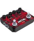 Beefy Metal Distortion Guitar Pedal With True Bypass High Gain Clarity Muff Top Boost Earphone Output Red Design
