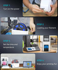 Steps to use the Filament Dryer Enclosure With Built-In Circulation Fan For 3D Printer Filament 1.75 2.85 3.00 mm S1 Plus