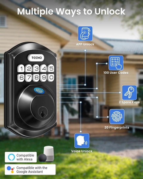 Upgrade Your Curb Game With This Plug And Play WiFi Smart Door Lock For Front Entry Featuring A Sharp Matte Black Build And Straightforward Remote App Control For Zero Stress Keyless Entry Anytime