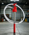 Manual Oil Transfer Pump Portable Siphon With Flexible Hose Handheld Pump For DIYers in workshop setting