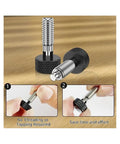 Spring Plunger Handle Quick Release Pins Kit With Knurled Handle And Stainless Steel Lock M6 on wooden surface
