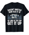 Funny Pop Up Camper Tee For Men RV Lovers Gift Idea For Husband Dad Camping Trailer Enthusiasts Soft Cotton Graphic Tee For Travel Lovers