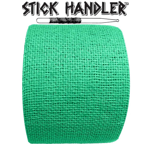 Pro Level Drumstick Grip Tape Four Pack Dark Green Anti Slip Cotton Bands, textured surface for enhanced grip.