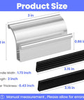 Hella Smooth Chrome Shower Door Handle For Frameless Sliding Glass Doors 3 Inch Beefy Grip dimensions showing 1.73 inch width and 3 inch length.