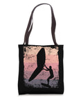 Retro Wingfoil Tote Bag For Men With Vintage Wingsurf Design and Dope Colorway, 16x16 Carryall for Wingboarding Gear