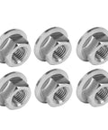 Six Pack Titanium DIN 6923 Hex Flange Nuts Set M5 M6 M8 M10 M12 M14 Grade 5 Rustproof Fasteners For Machinery Construction Automotive And Home Repairs