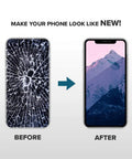 Before and after using IPhone XS Max 6.5 Inch LCD Screen Replacement With Digitizer Assembly Touch Screen Compatible A1921 A2101.