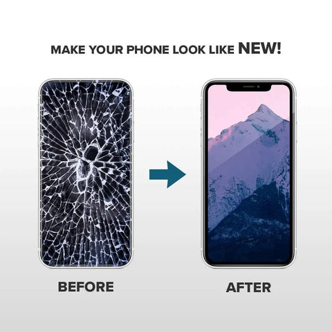 Before and after using IPhone XS Max 6.5 Inch LCD Screen Replacement With Digitizer Assembly Touch Screen Compatible A1921 A2101.
